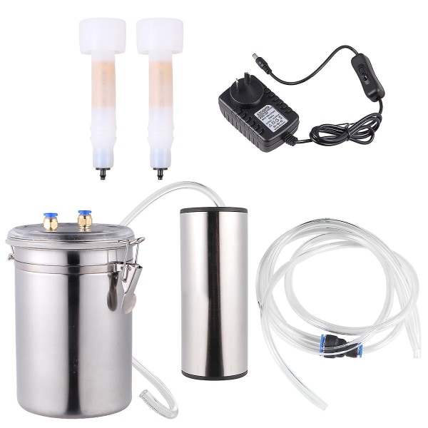 2l Electric Milking Machine Goat Sheep Stainless Steel Bucket Suction Vacuum Pump Household Milker Milking Machines (au Plug)