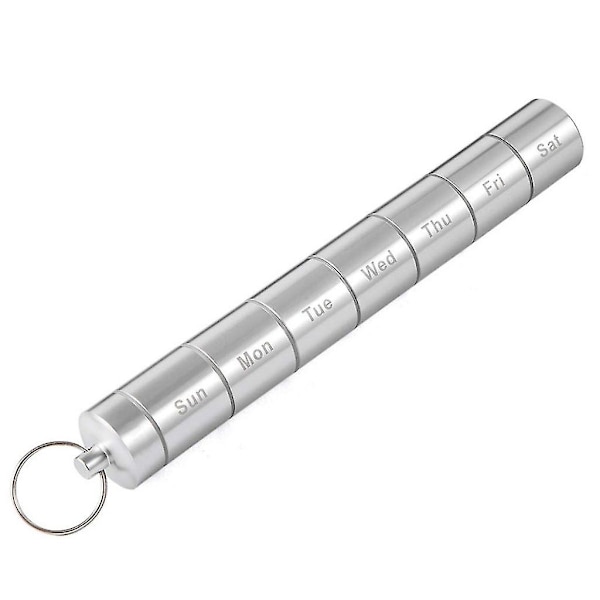 Viikkokohtainen Pill Organizer - Alumiiniseos - Matkalle - 7 Päivän Pill Case - Päivittäinen