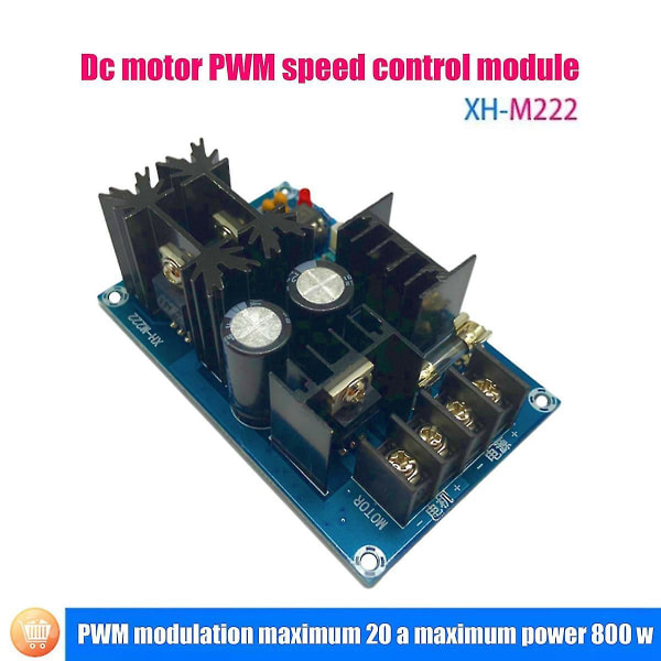 Xh-m222 DC motorhastighetsregleringsmodul 800w högeffekts styrkort Pwm hastighetsregleringsström