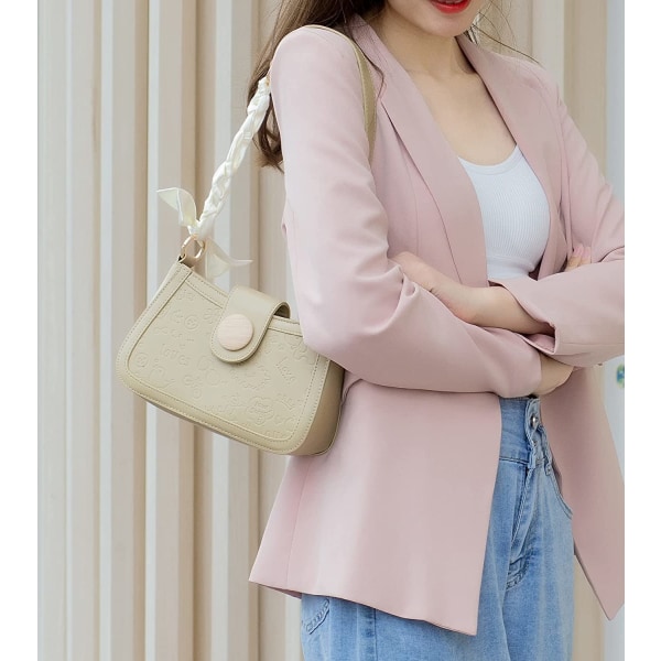 Små kvinnor axel mobiltelefon handväska och handväska plånbok med kedja dekoration PU läder