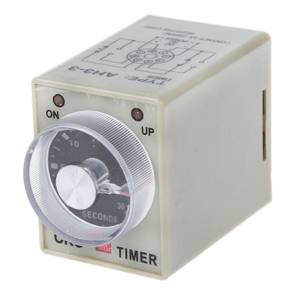 Dc 12v 0- 30s Elektrisk fördröjningstimer Tidrelä Dpdt 8p W Bas