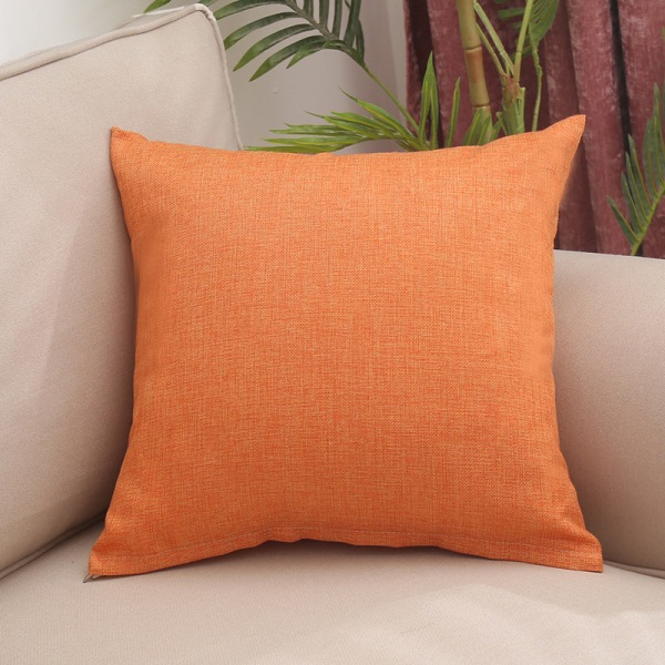 Vandafvisende Hør Udendørs Pude, Sofa Dekoration, Have Pude (Varmt Orange 4 Warm orange 45*45cm