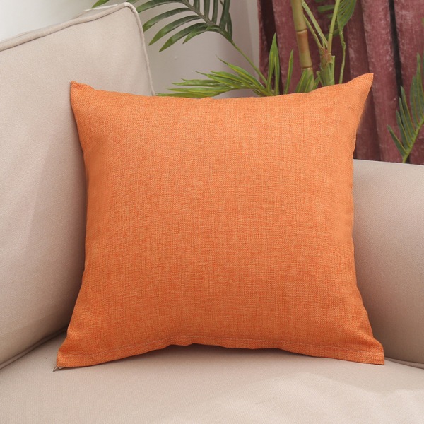 Vandtæt linned udendørs pude, sofadekoration, havepude (varm orange 5 Warm orange 55*55cm