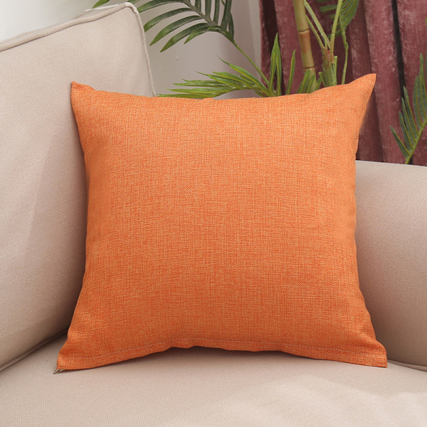 Vanntett linpute for utendørs, sofadekorasjon, hagepute (varm oransje Warm orange 50*50cm