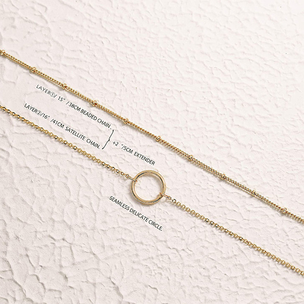Lagdelt hjerte halskæde vedhæng håndlavet  yndig guld choker pil bar lagdeling lang halskæde til kvinder