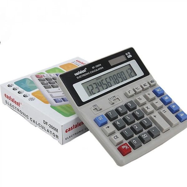 Store nøkkelkalkulatorer Office Desktop Kalkulator, 12-sifret stor  LCD-skjerm, funksjon elektronisk kalkulator c35a | Fyndiq