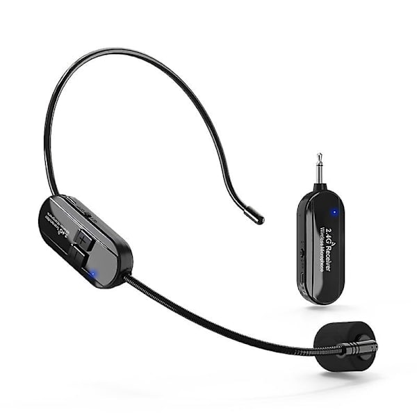 Trådløs mikrofon, 2,4 g trådløs mikrofon, 50 m trådløs transmission, med 3,5 mm, til rundvisning/undervisning/fremme/tale