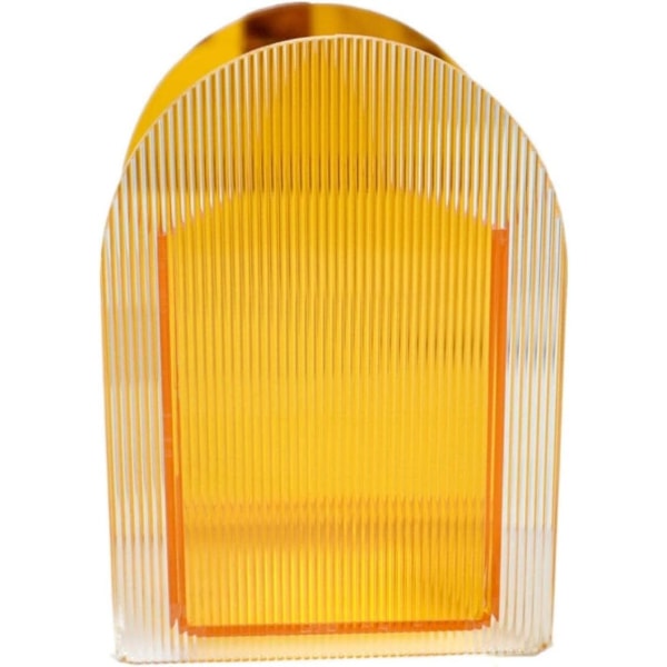 Pöytäkoneen säilytyslaatikko kynäpidike meikkiharja säilytysämpäri Akryyli aallotettu Sh transparent orange