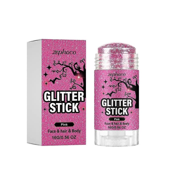 Halloween Shimmer Sminkestift Rosa Ansikts- og Kroppsglitter