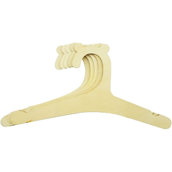 Baby Kreativ Hanger Stativ, Baby Træ Tøj Bøjle, Naturlig Holder Hængende Hat Krog(5stk)