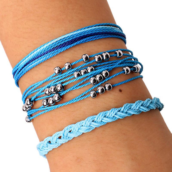 Boheme Venskab Armbåndssæt Strand Vandafvisende Snor Ocean Surfer