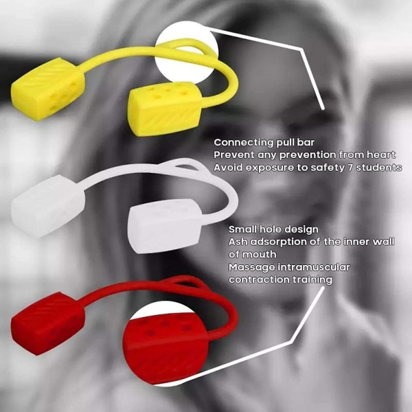 Kjefetrener Kvinner Menn Ansiktstoning Maskin Ansiktstoning enheter Slank ansikt Ansikts slankere ball (gul)