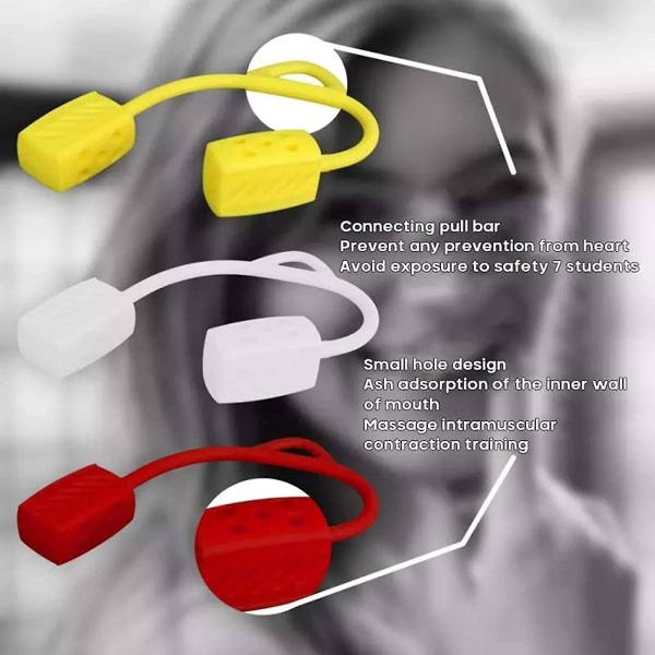 Kjeveøvelse for kvinner og menn, ansiktsstrammingsmaskin, ansiktsstrammingsapparater, slank ansiktsball (gul)