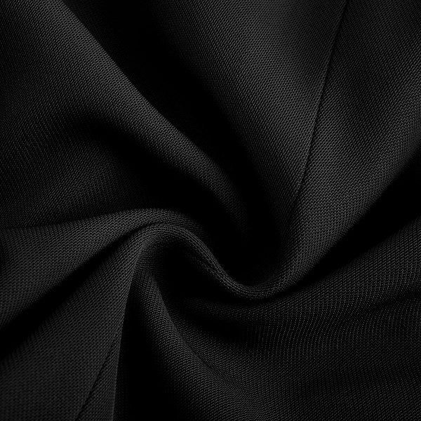 Yynuda kvinners 2-delt elegant kontordame profesjonell kjole dobbelspent forretningsdress (blazer + skjørt) Black L