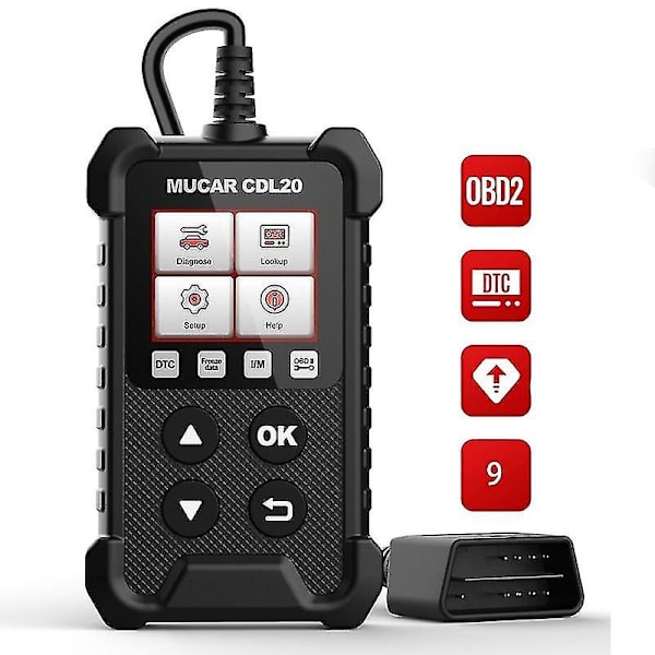 Obd2 Scanner Check Engine Auto Diagnostic Tool Eobd Bil Fejl Kode Læser Smog Test Emission Analyzer Til O2 Sensor
