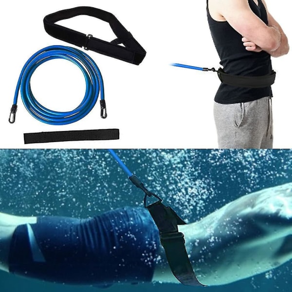 Swimming Pool Adjustable Swimming Strap 4m Elastic Rope Swimming Resistance Swim