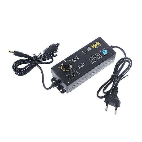 Justerbar nätadapter med display AC100v-240v till DC3.8v-37v EU-kontakt