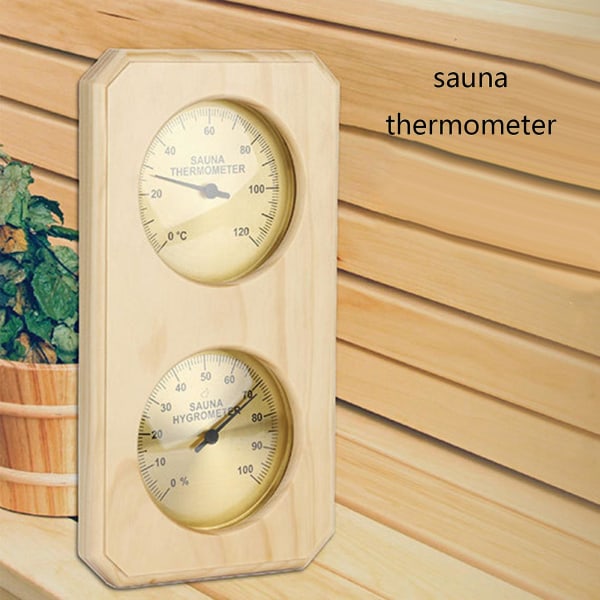 Saunan lämpötilalämpömittari Saunahuoneen lämpömittari ja kosteusmittari kaksoisnäyttö