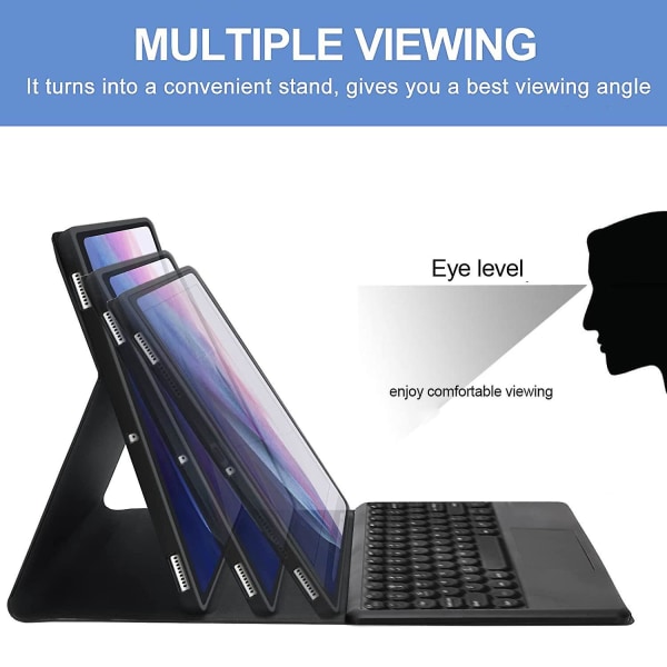 Til Samsung Galaxy Tab S7 FE/S7+/S8+ Trådløst Bluetooth Tastatur etui Anti-Fall Tablet Cover med To
