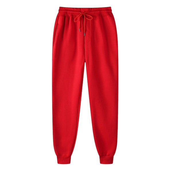 Byxor för män Byxor Träningsbyxor Hip-hop byxor Legging Vadderade Casual byxor Red L