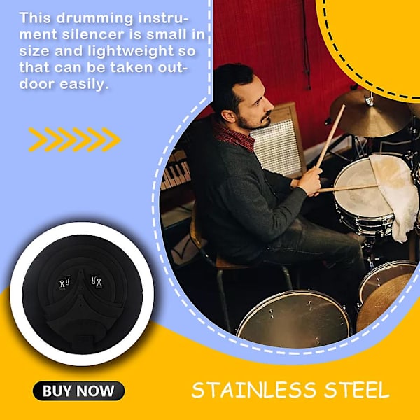 14 st/set Cymbal Drum Kit Mute Pads Ljudisolering Percussion