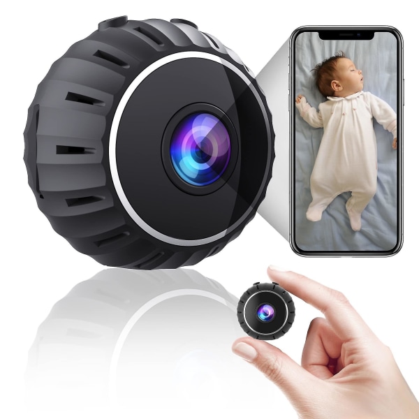 Skjult kamera, HD 1080p sikkerhedskamera trådløst kamera med app Nanny Cam  Motion aktiveret (sort) c67e | Fyndiq