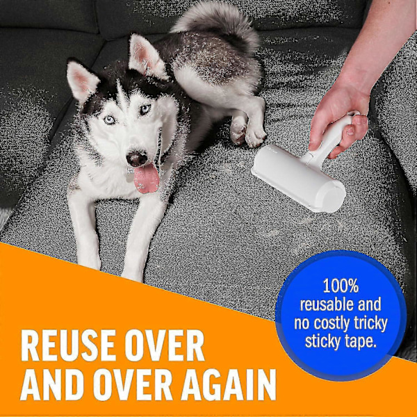 Chom Chom Rulle-Hår Fjerningsapparat til kæledyr og Genanvendelig Lint Roller - ChomChom Kat og Hund Hår Fjerningsapparat til Møbler, Sofa, Tæppe, Tøj og Sengetøj - Po