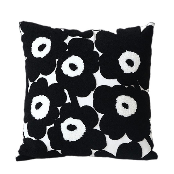Poppy Flower Cover Mjuk bomull Fyrkantig kudde för case 18"x18" örngott Heminredning för soffa sovrum