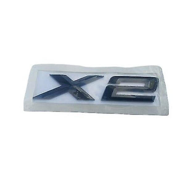 X2-bogstaver bagpå til lågets bagagerum, badge, emblem, Xdrive S