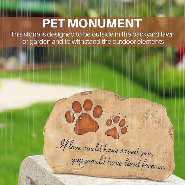 Pet Memorial Stone Marker til hund eller havesten til elskede
