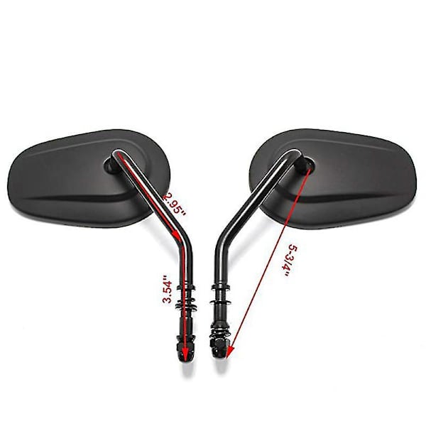 Sidespeil for Wrangler Dør Av Speil For Jk Jku Jl 1987-2019 For Xl 883 1200 Svart