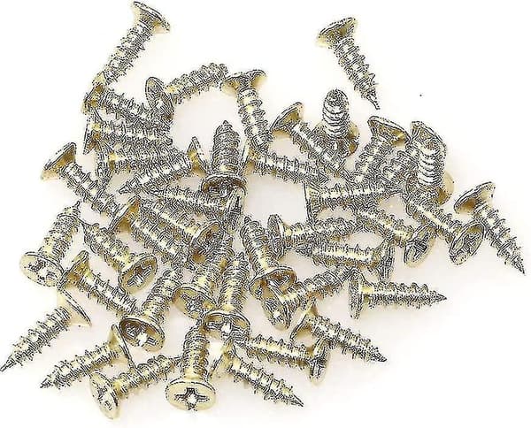 100 stk. Gullfarget Bilde Ramme Flat Turn Knapper 8 X 22mm Med