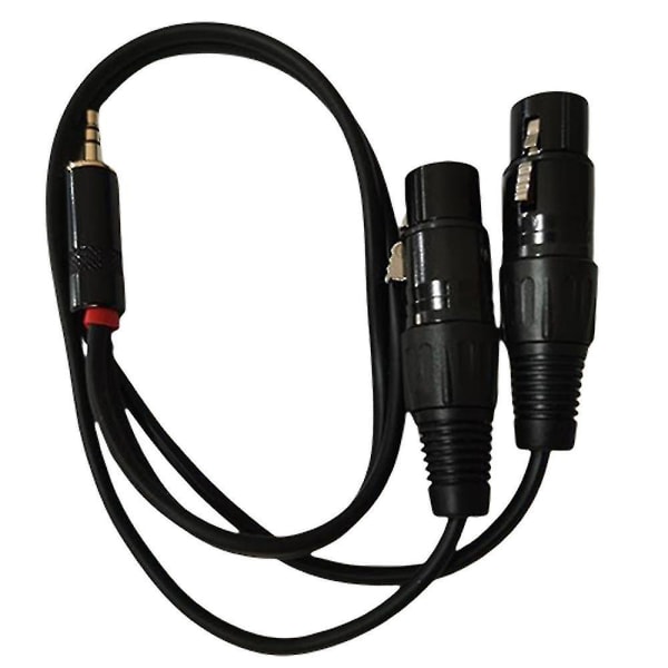 3,5 mm stereo-urosotkin uros-kaksois-XLR-naaras OFC Aux-äänikaapeli