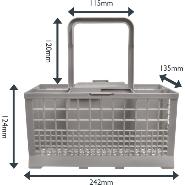 Bestikkurv Passer til Bosch/ Hotpoint/ Neff/ Siemens/ Smeg Opvaskemaskine grå