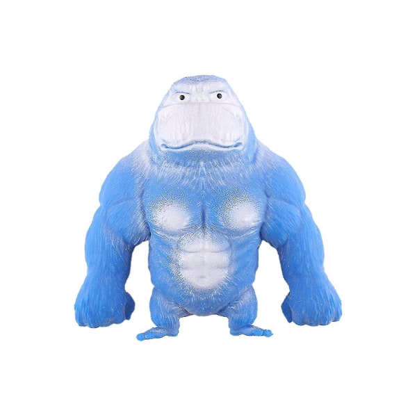 Gorilla figurlegetøj, super stort squishy gorilla elastisk gorilla abelegetøj, blød stretch gorilla figur latex gorilla fidget legetøj Blue 15*12