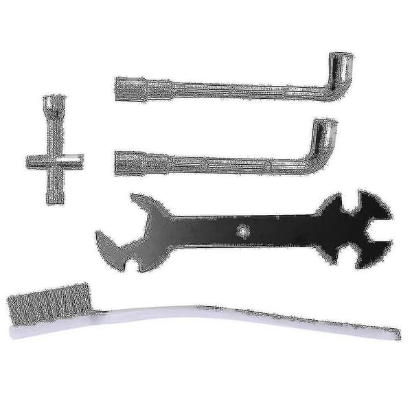 Pakke med 5 3D-printerdele Nøgle + Mini-stik + Dyseborste + 6 mm 7 mm L-nøgle til 3 værktøjer