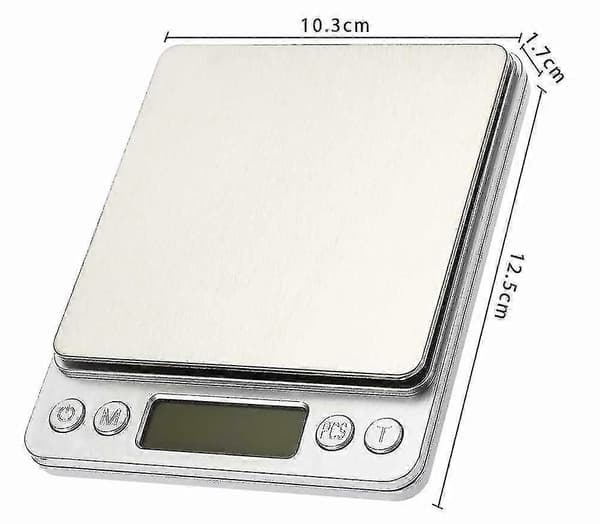 I2000 3 kg Mini Digitalvægt Rustfri Stål Platform Vejeværktøj-