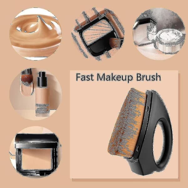 Foundationbørste, Foundationbørste til flydende foundation, Makeupbørster til fejlfri base makeup finish(2stk)