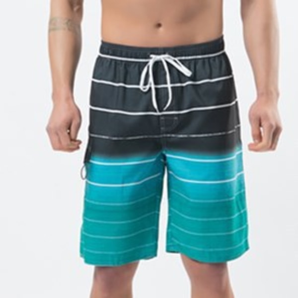 Herre Badebukser Board Badetøj Strandshorts Ferie Hawaii Flor Green XL