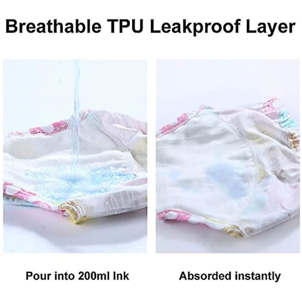 Unisex bomuld genanvendeligt pottetræningsundertøj Åndbar tissetræningsunderbukser til småbørn 6-pak style 2 100