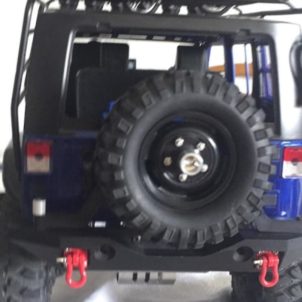 För -4 Universal metall främre och bakre stötfångare med LED-ljus för 1:10 Rc Crawler Car Defender Axial