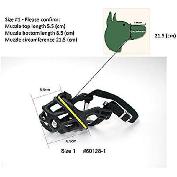 Mighty Muzzle for Dogs, Small - Størrelse 1