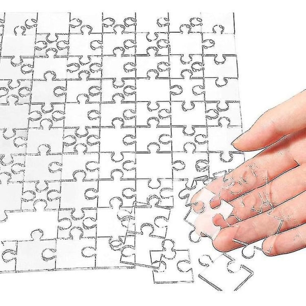 200pcs Clear Jigsaw Puzzle For Boys Girls Fun Clear Blank Acrylic Puzzles Toys Transparent Easy Puzzle Game