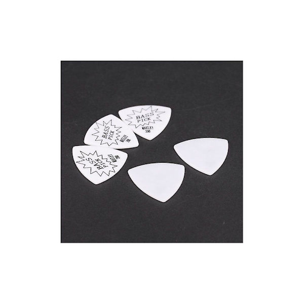 Basgitarrplektrum 5 st Plektrum 2 mm Vit