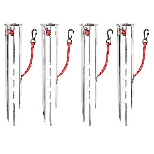 4 stk. sne- og sandteltsstifter, campingteltsstifter, 23 cm aluminiums U-formede teltsstifter til camping, strand, udendørs og sand, strandteltsstifter (4 stk.