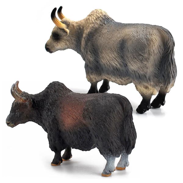 1 st American Yak Modellset Solid Highland Yak Prydnadsleksak B