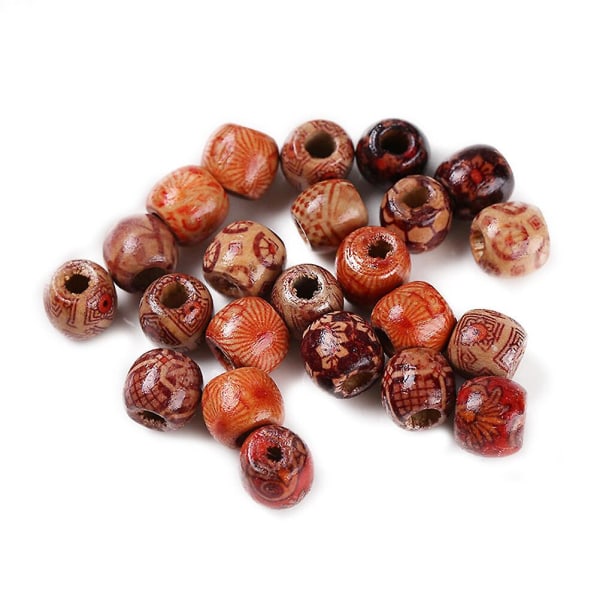 100 stk. Wood Spacer Beads Ufærdige træperler Løs perle træperler tøndeperle