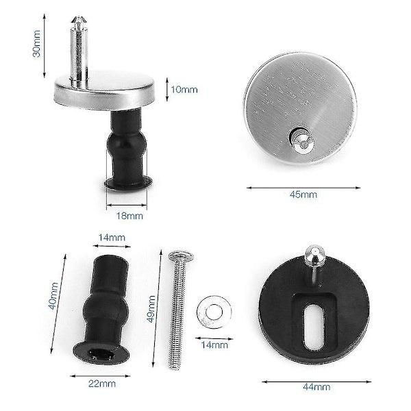 Top Fix Wc Toilet Seat Hin Fittings Se Hins Screw
