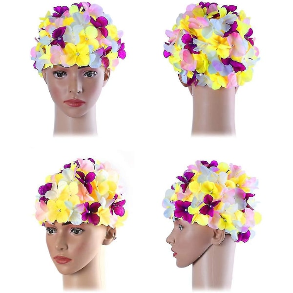 Mote Svømmehette Kronblader Mote Svømmehette Retro Kronblader Retro Svømmehette Svømmehette Blomster Svømmehette Svømmehette