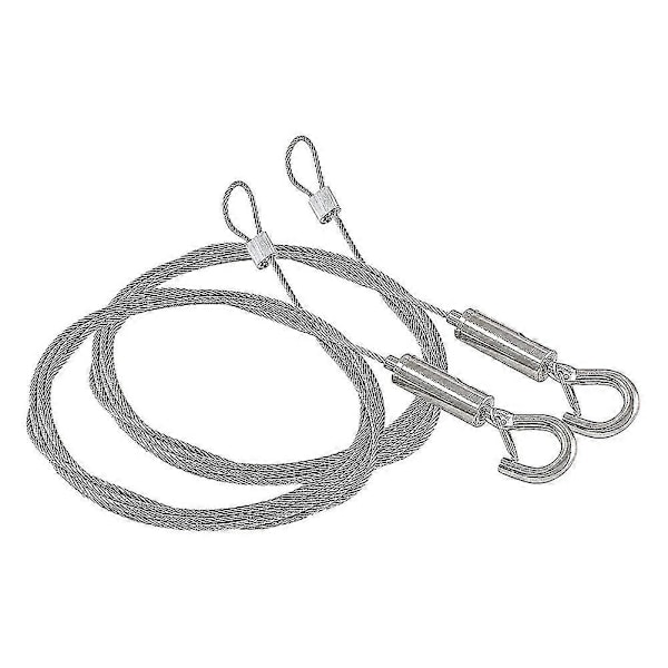 6 stk. Heavy Duty Rustfritt Stål Wire Tau, 2m Justerbar Bildeoppheng Wire For Speil H